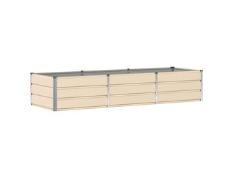 vidaXL Plantenbak Ivoor 240 x 80 x 45 cm Staal