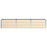 vidaXL Plantenbak Ivoor 240 x 80 x 45 cm Staal