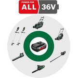 Bosch Home and Garden GrassCut 36 Accu-grastrimmer, oplader, draadspoel, karton, 36 V, 2,0 Ah, 30 cm maaicirkeldiameter zonder accu, Groen - Maat 36V | Zonder accu