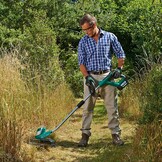 Bosch Home and Garden GrassCut 36 Accu-grastrimmer, oplader, draadspoel, karton, 36 V, 2,0 Ah, 30 cm maaicirkeldiameter zonder accu, Groen - Maat 36V | Zonder accu