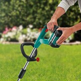 Bosch Home and Garden GrassCut 36 Accu-grastrimmer, oplader, draadspoel, karton, 36 V, 2,0 Ah, 30 cm maaicirkeldiameter zonder accu, Groen - Maat 36V | Zonder accu