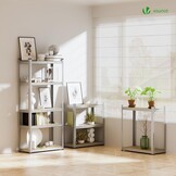 VOUNOT Set van 2 metalen rekken voor garage, 70 x 30 x 150 cm, zware rekken met 5 planken, capaciteit 875 kg, voor werkplaats, magazijn, kantoor