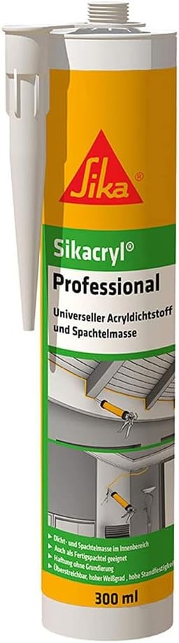 Sika - Sikacryl Professional, veelzijdige acrylaatkit en vulstof, 300 ml, wit