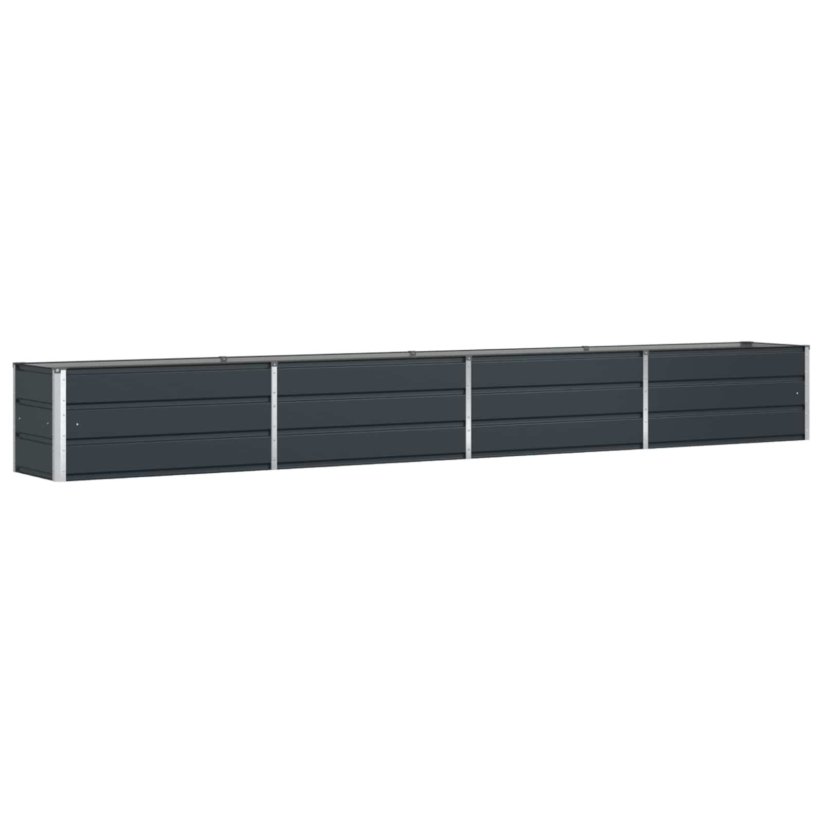 vidaXL Plantenbak Antraciet 385 x 50 x 45 cm Gegalvaniseerd staal