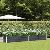 vidaXL Plantenbak Antraciet 385 x 50 x 45 cm Gegalvaniseerd staal