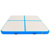 vidaXL Gymnastiekmat met pomp opblaasbaar 200x200x10 cm PVC blauw