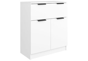 Dressoir Bewerkt Hout Wit 60x30x70 cm - 34% Korting