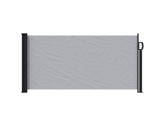 vidaXL Uittrekbaar Zijscherm 500 x 100 cm Polyester Rechthoekig Grijs