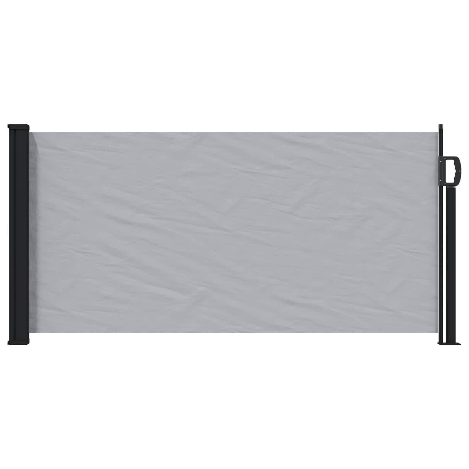 vidaXL Uittrekbaar Zijscherm 500 x 100 cm Polyester Rechthoekig Grijs