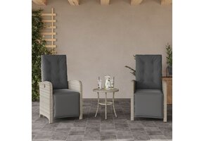 Lichtgrijze Verstelbare Tuinstoelen (2 st.) - 35% Korting