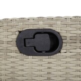 vidaXL Tuinstoelen 2 st verstelbaar voetensteun poly rattan lichtgrijs
