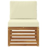 vidaXL Buiten Midden Sofa Massief Acaciahout Naturel