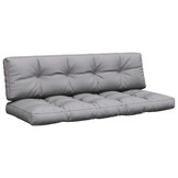 vidaXL Palletkussens 2 st stof grijs
