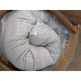 vidaXL Palletkussens 2 st stof grijs