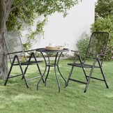 2 Inklapbare Tuinstoelen Metaalgaas Antraciet - 57% Korting