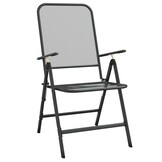 2 Inklapbare Tuinstoelen Metaalgaas Antraciet - 57% Korting