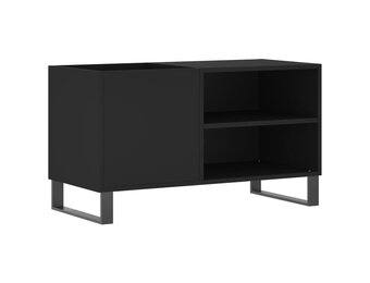 vidaXL Platenkast 85x38x48 cm bewerkt hout zwart