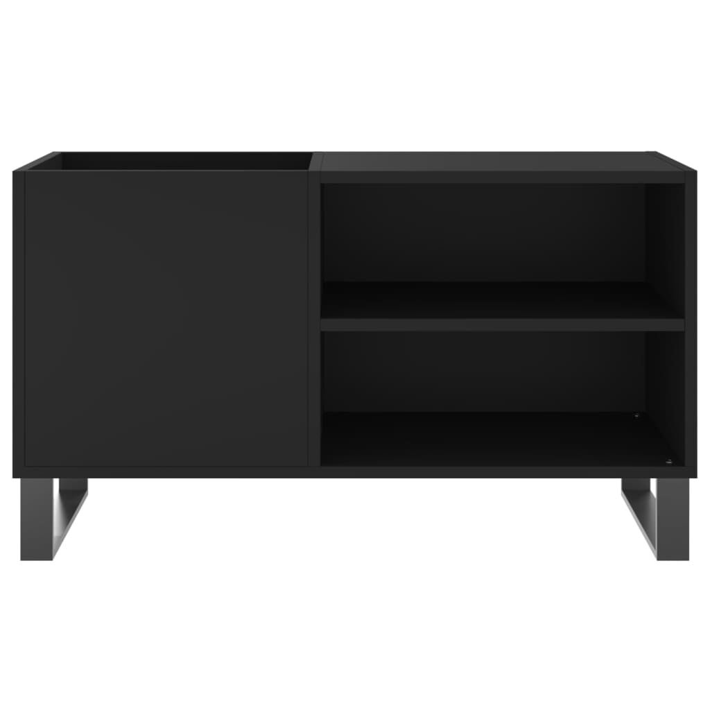 vidaXL Platenkast 85x38x48 cm bewerkt hout zwart