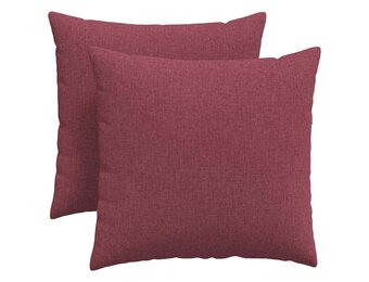 vidaXL Sofa Kussens 2 st Stof Wijnrood 45 x 45 cm