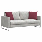 vidaXL Sofa Kussens 2 st Stof Wijnrood 45 x 45 cm