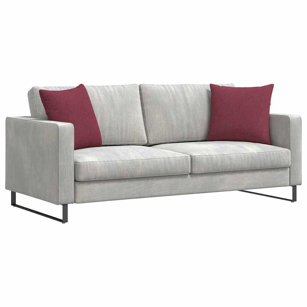 vidaXL Sofa Kussens 2 st Stof Wijnrood 45 x 45 cm