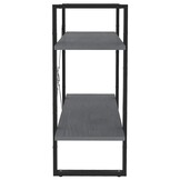 vidaXL Boekenkast met 2 schappen 80x30x70 cm massief grenenhout grijs