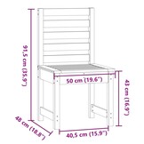 vidaXL Tuinstoelen 2 st 50x48x91,5 cm massief grenenhout