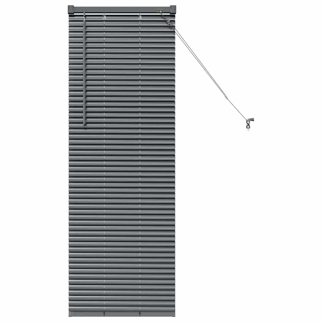vidaXL Venetiaanse jaloezie Donkergrijs 130 x 50 cm 25 mm Aluminium