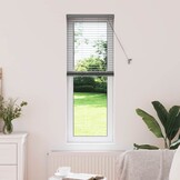 vidaXL Venetiaanse jaloezie Donkergrijs 130 x 50 cm 25 mm Aluminium
