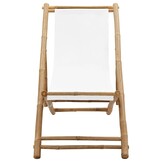 vidaXL Terrasstoel bamboe en canvas