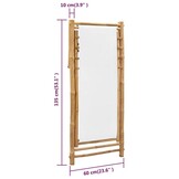 vidaXL Terrasstoel bamboe en canvas