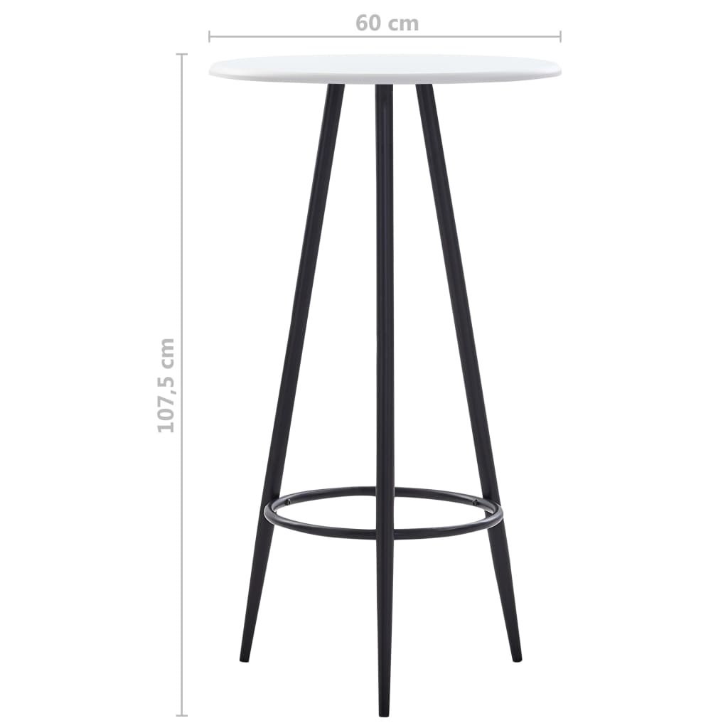vidaXL Bartafel 60x107,5 cm MDF wit