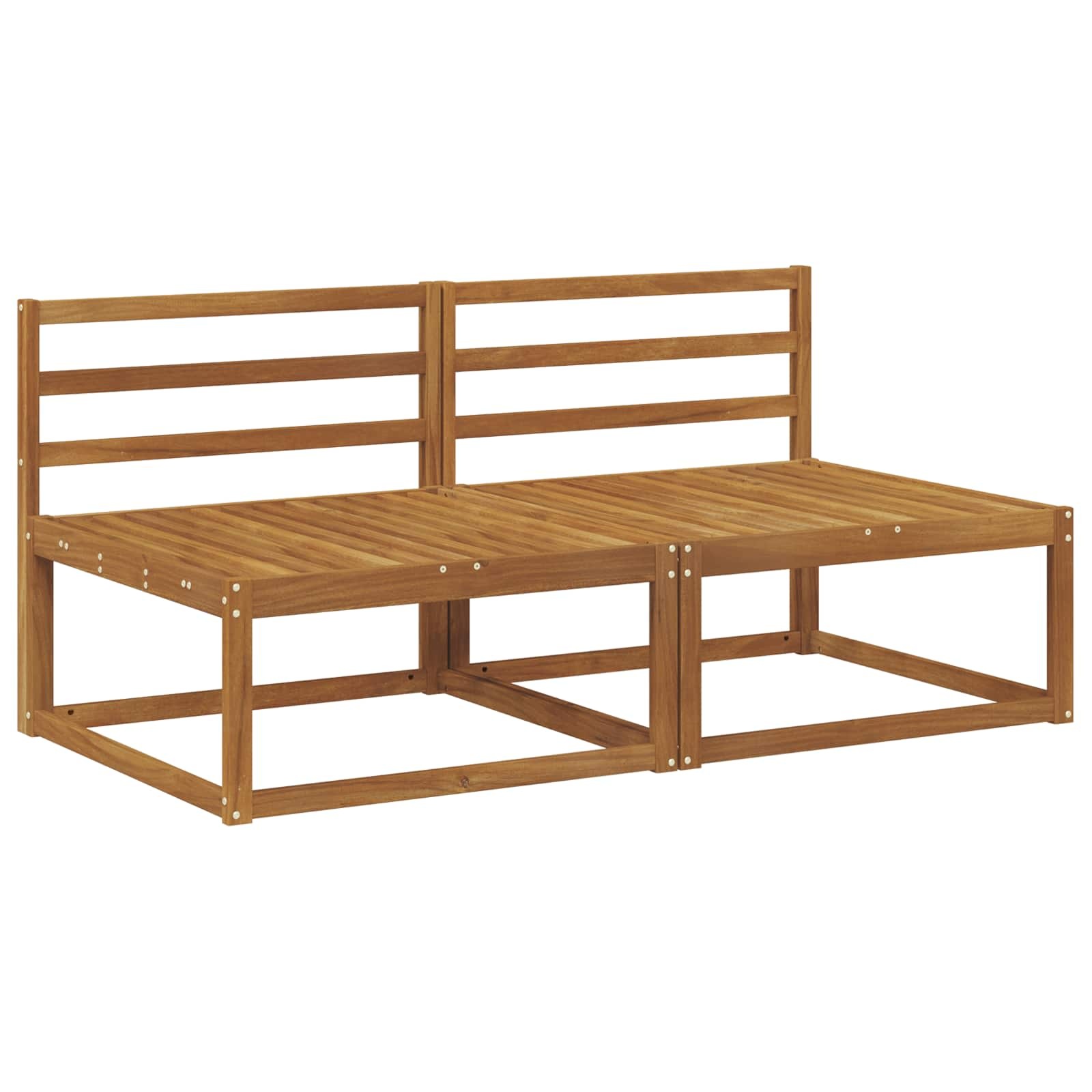 vidaXL 2 Stuk Buiten Midden Sofa Naturel 158 x 83 x 73 cm