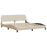 vidaXL Bedframe "Dover" stof crèmekleurig 180x200 cm