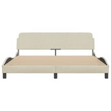 vidaXL Bedframe "Dover" stof crèmekleurig 180x200 cm