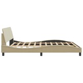 vidaXL Bedframe "Dover" stof crèmekleurig 180x200 cm
