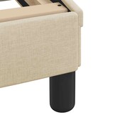 vidaXL Bedframe "Dover" stof crèmekleurig 180x200 cm