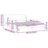 vidaXL Bedframe "Dover" stof crèmekleurig 180x200 cm