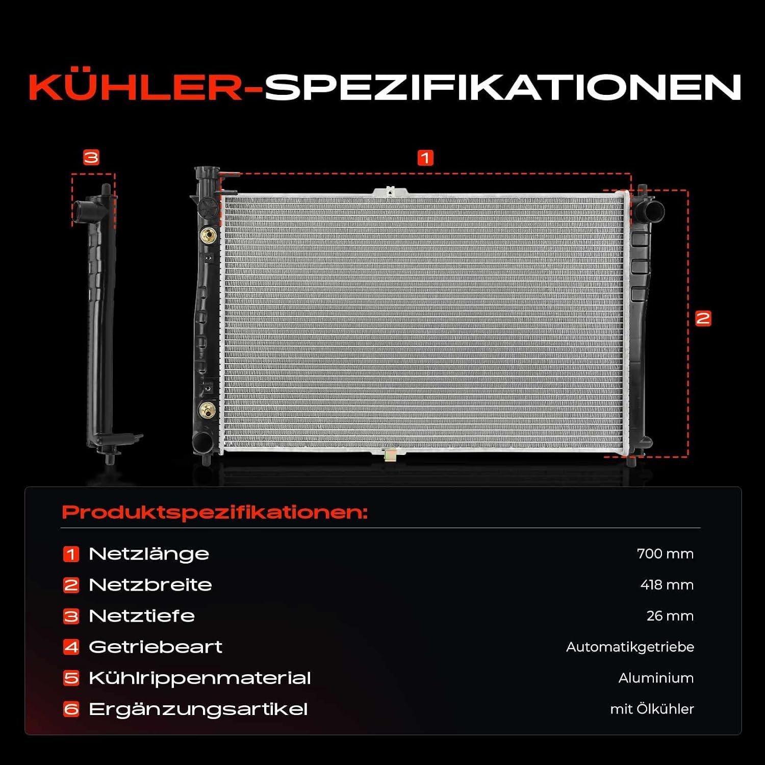 Frankberg Koeler, waterkoeler, motorkoeler, radiator, koelsysteem, koelvloeistof, koeling, transmissieoliekoeler, motoroliekoeler, vervanging # OK55815200A