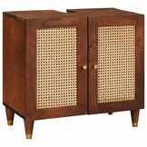 vidaXL Wastafelkast Bruin 62 x 33 x 58 cm Bewerkt hout