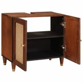 vidaXL Wastafelkast Bruin 62 x 33 x 58 cm Bewerkt hout
