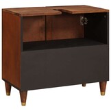 vidaXL Wastafelkast Bruin 62 x 33 x 58 cm Bewerkt hout