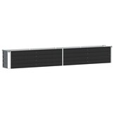 vidaXL Plantenbak verhoogd 320x40x45 cm gegalvaniseerd staal antraciet