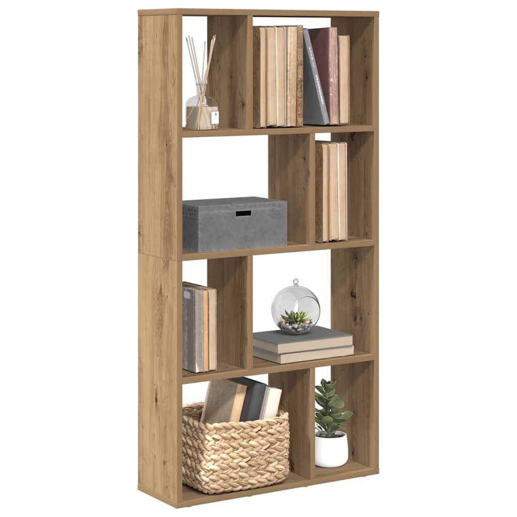 vidaXL Boekenkast 60x20x120,5 cm bewerkt hout artisanaal eikenkleurig