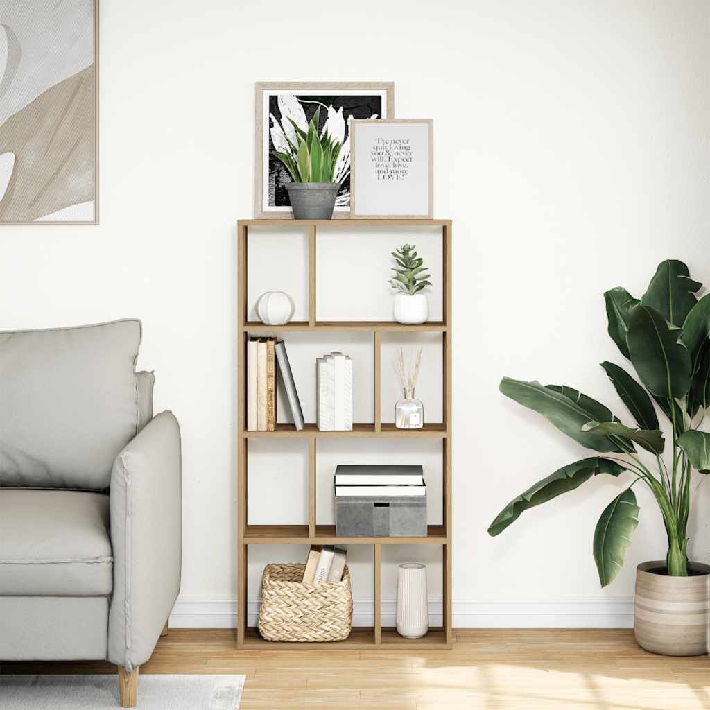 vidaXL Boekenkast 60x20x120,5 cm bewerkt hout artisanaal eikenkleurig
