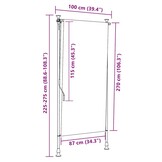 vidaXL Rolgordijn voor buiten 100x270 cm crème