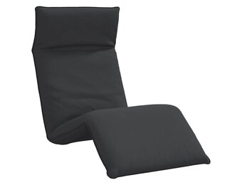 vidaXL Ligstoel inklapbaar 175x54x8,5 cm Oxford stof zwart