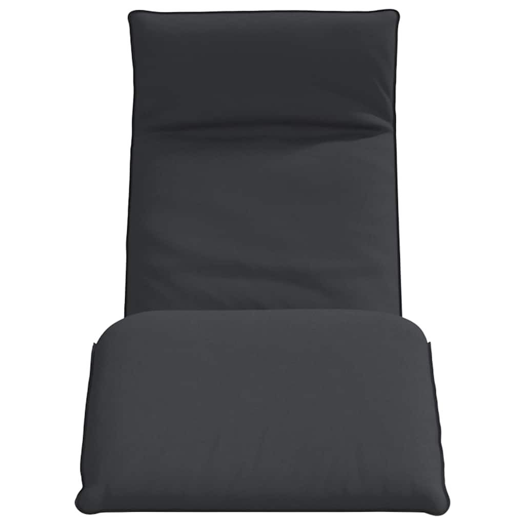 vidaXL Ligstoel inklapbaar 175x54x8,5 cm Oxford stof zwart
