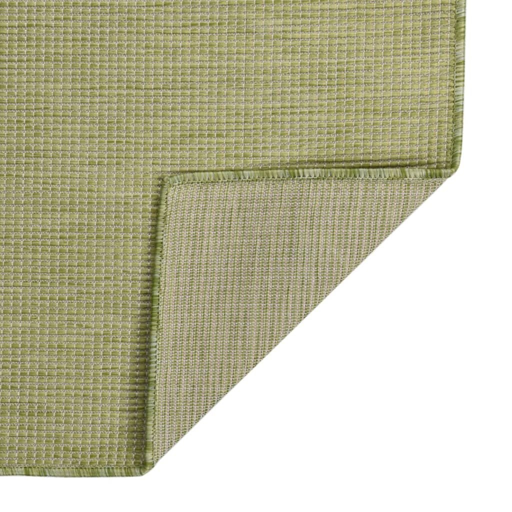 vidaXL Buitenkleed platgeweven 160x230 cm groen