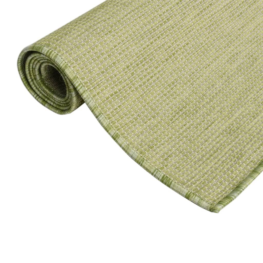 vidaXL Buitenkleed platgeweven 160x230 cm groen